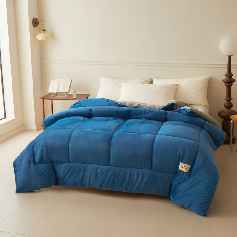 Couette d'hiver épaisse en velours de lait double face