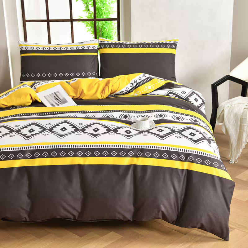 Housse de couette bohème mandala, motif patchwork coloré