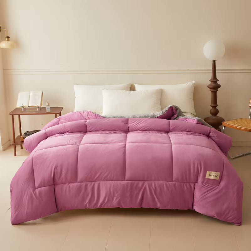 Couette d'hiver épaisse en velours de lait double face