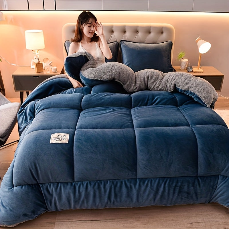 Couette d'hiver épaisse en velours, doublure effet mouton — vue 6
