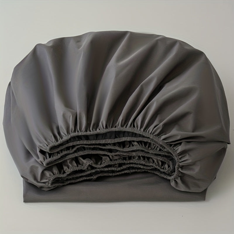 Drap-housse uni en microfibre à ceinture élastiquée, 18 formats