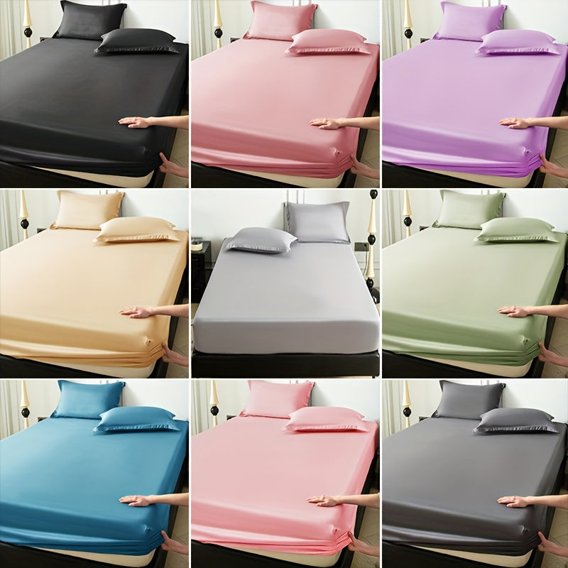 Drap-housse uni en microfibre, 18 formats et 11 coloris