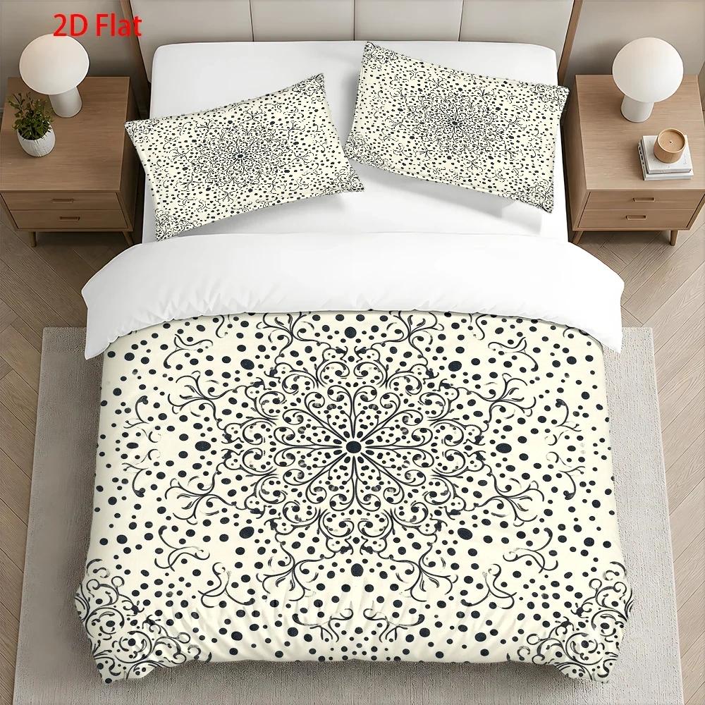 Housse de couette à médaillon arabesque, 3 pièces