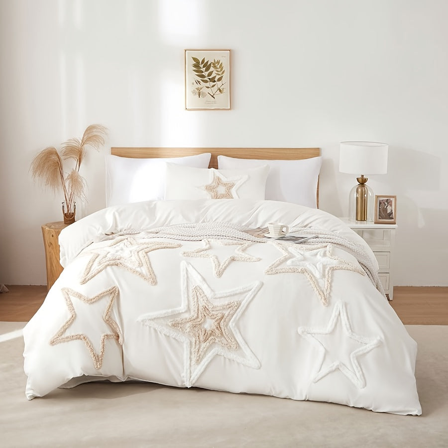 Housse de couette étoiles touffetées, style nordique bohème — vue 5