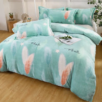 Housse de couette en flanelle polaire, sept imprimés doux