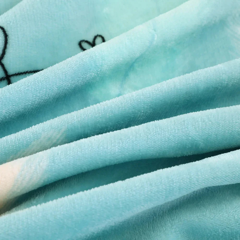Housse de couette en flanelle polaire, sept imprimés doux