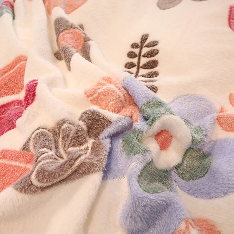 Housse de couette en polaire corail imprimée, neuf motifs