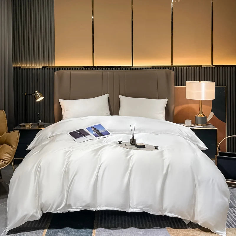 Housse de couette en pure soie de mûrier, douze teintes