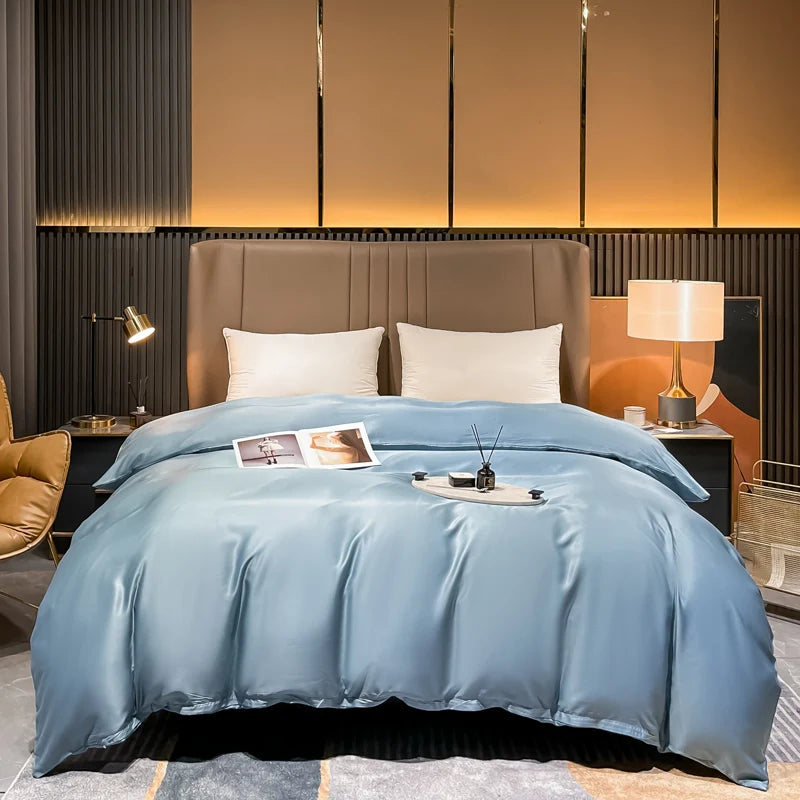 Housse de couette en pure soie de mûrier, douze teintes