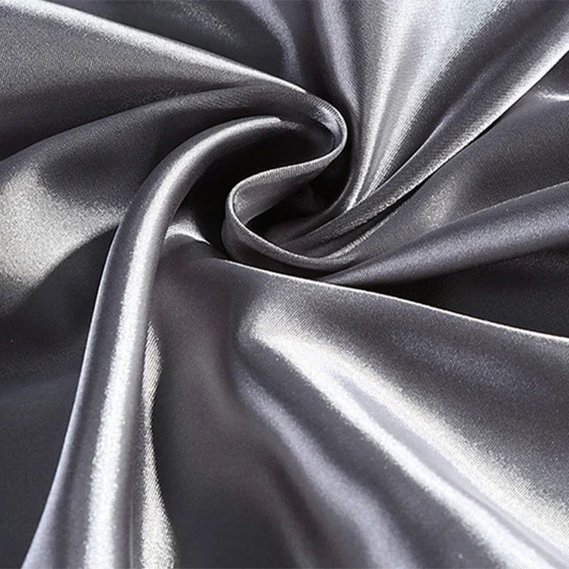 Housse de couette en satin de soie mélangée, vingt-trois teintes