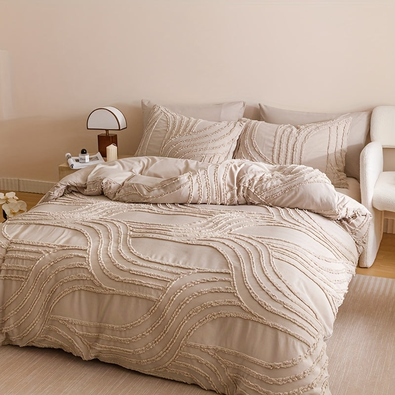 Housse de couette touffetée à vagues, esprit bohème chic — vue 11