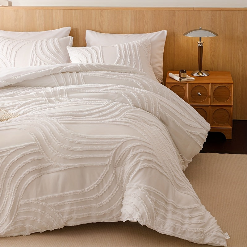 Housse de couette touffetée à vagues, esprit bohème chic — vue 14