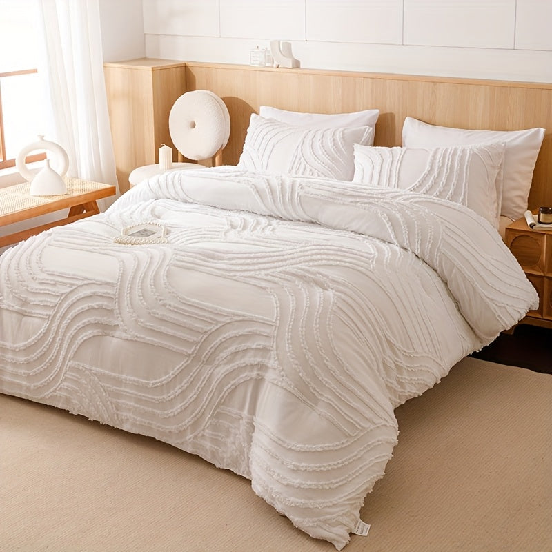 Housse de couette touffetée à vagues, esprit bohème chic — vue 15