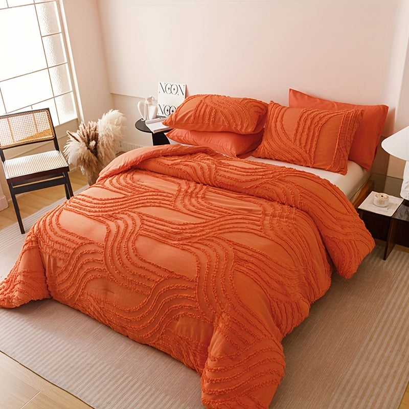 Housse de couette touffetée à vagues, esprit bohème chic — vue 6