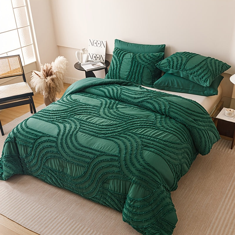 Housse de couette touffetée à vagues, esprit bohème chic — vue 7 Image