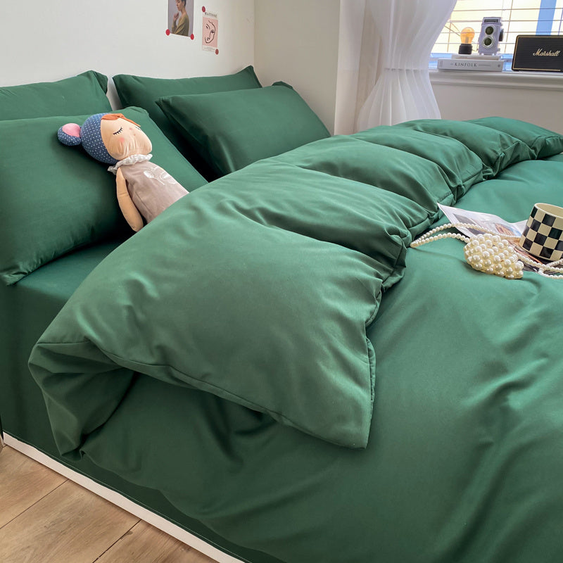 Housse de couette unie bicolore, microfibre douce et légère — vue 2