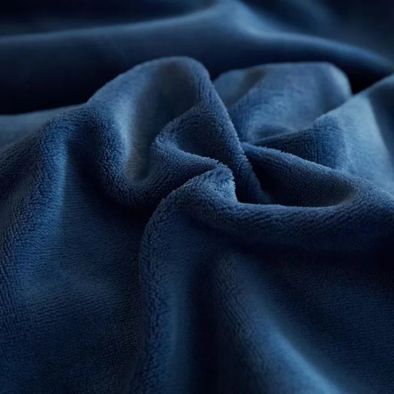 Housse de couette velours bicolore, deux faces contrastées