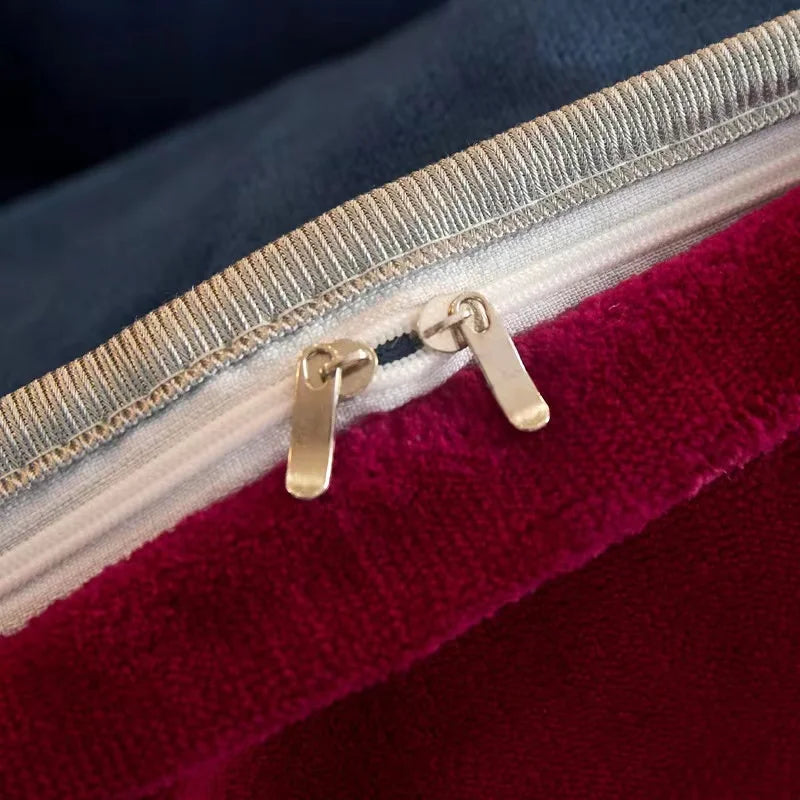 Housse de couette velours bicolore, deux faces contrastées