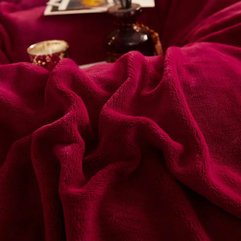 Housse de couette velours bicolore, deux faces contrastées