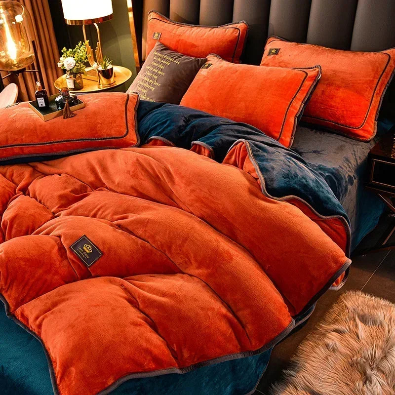 Housse de couette en velours de lait, quinze coloris profonds