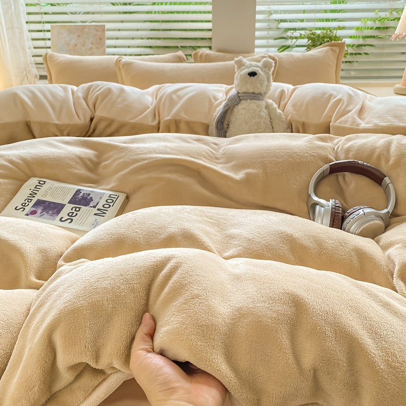 Housse de couette velours de lait bicolore, six teintes