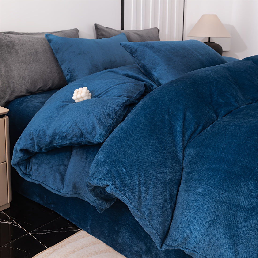 Housse de couette velours de lait épais, cinq teintes sombres