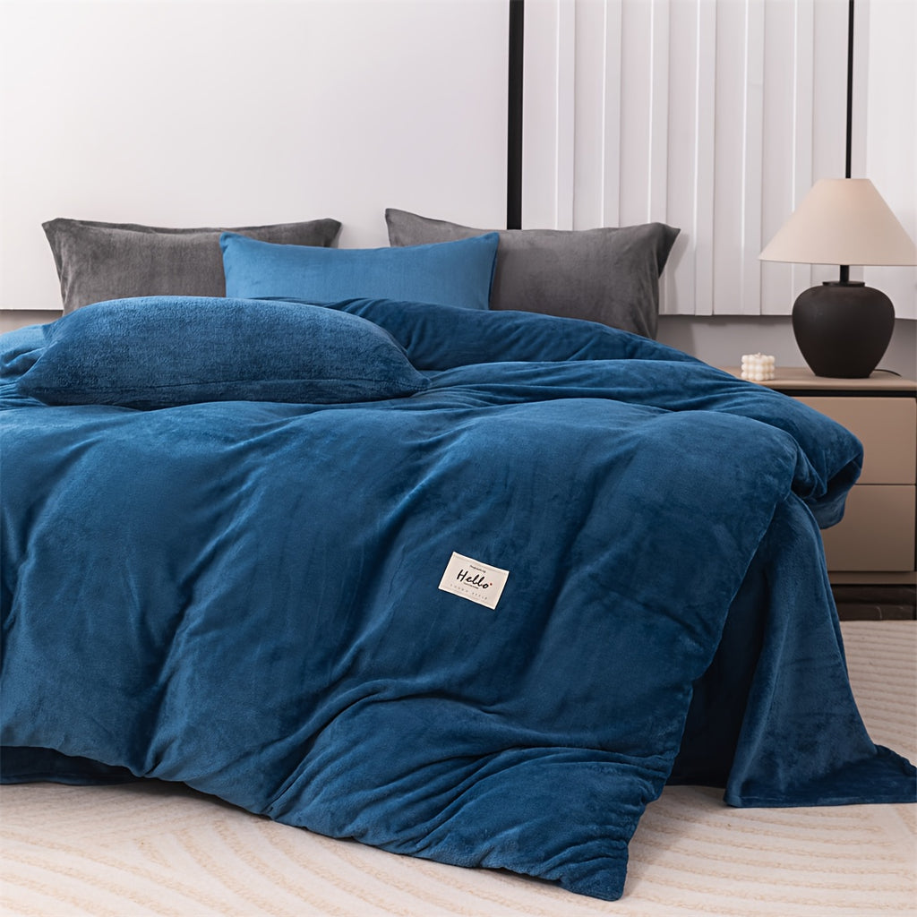 Housse de couette velours de lait épais, cinq teintes sombres