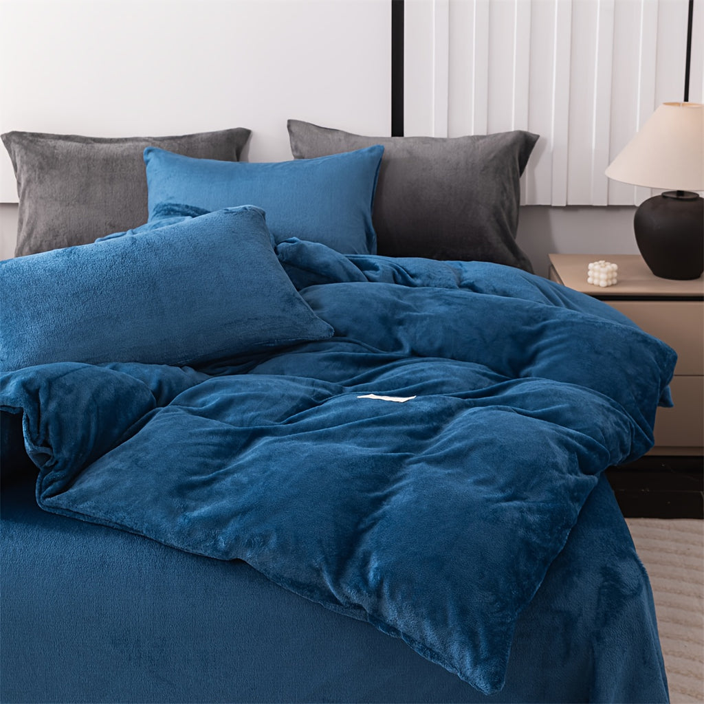 Housse de couette velours de lait épais, cinq teintes sombres