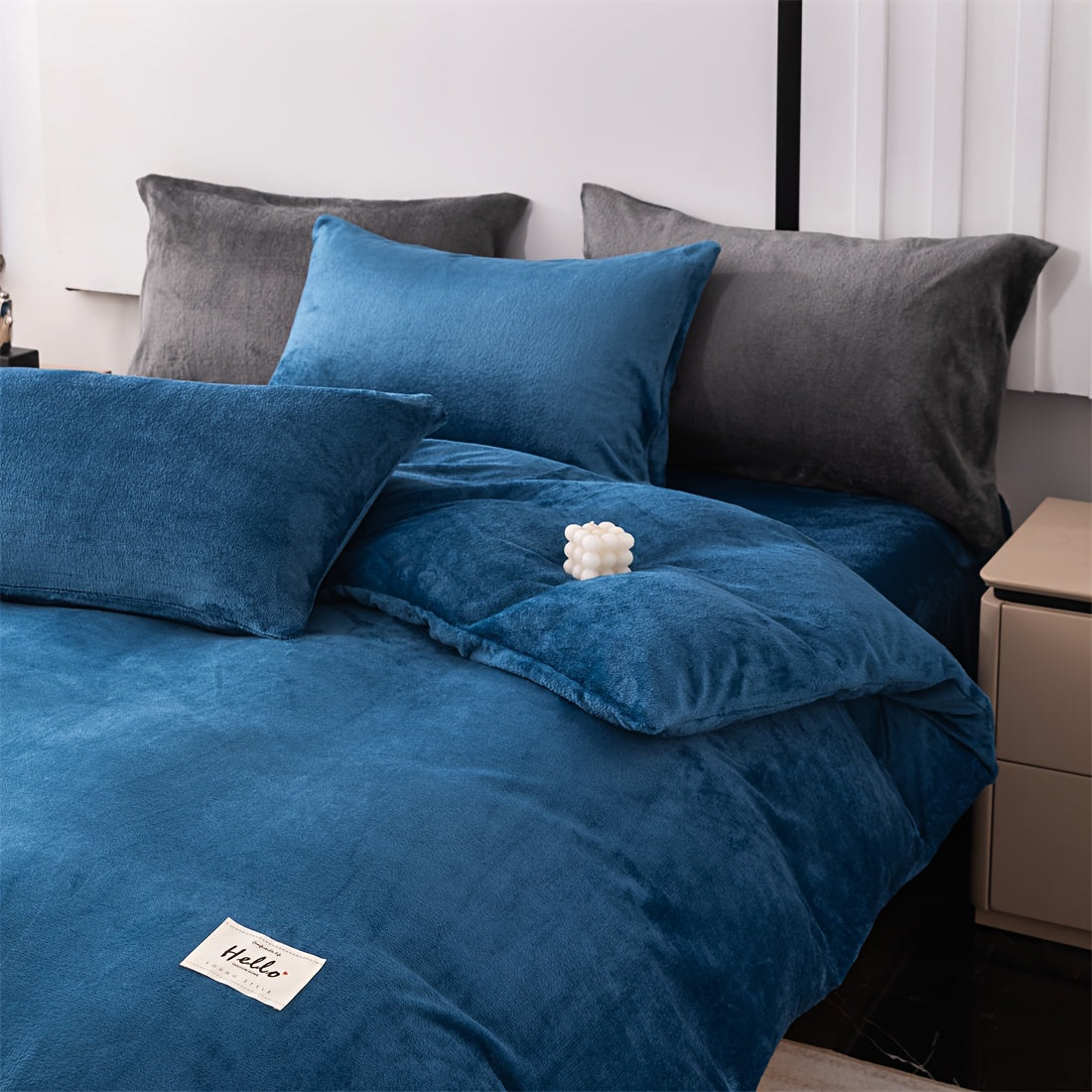 Housse de couette velours de lait épais, cinq teintes sombres