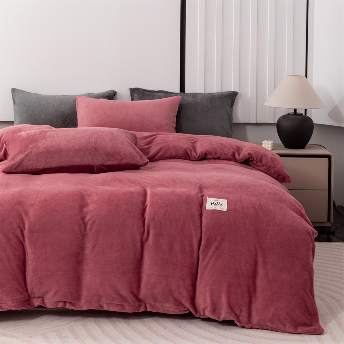 Housse de couette velours de lait épais, cinq teintes sombres