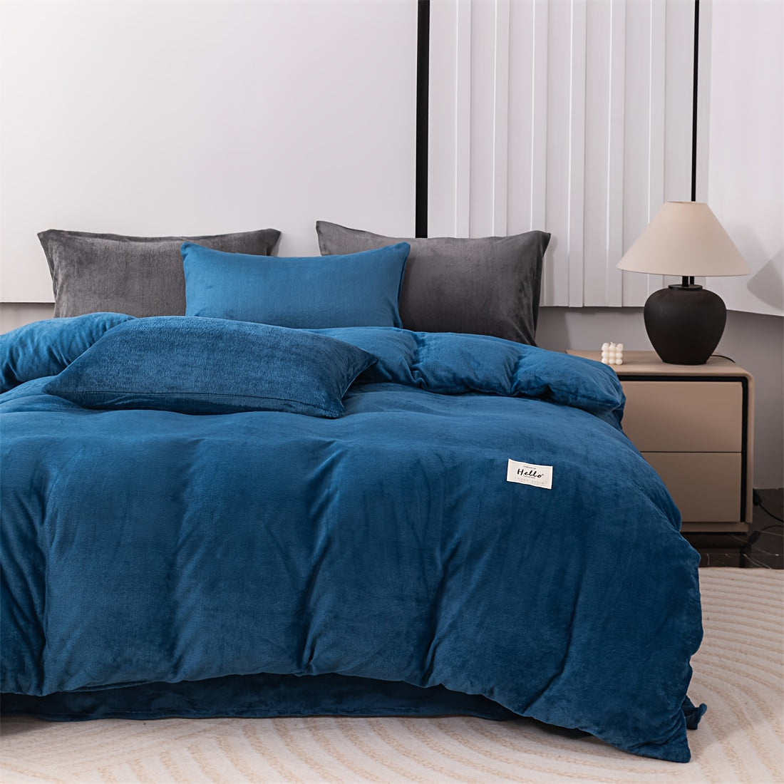 Housse de couette velours de lait épais, cinq teintes sombres