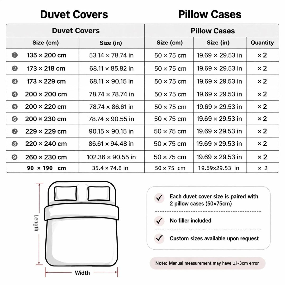 Housse de couette bleu clair dégradé, parure 3 pièces zippée