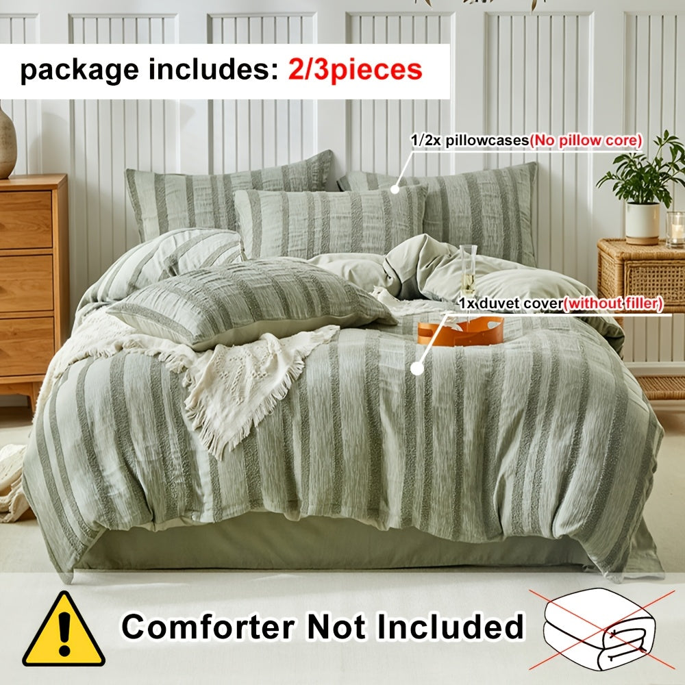 Housse de couette texturée à rayures, microfibre 5 — vue 13