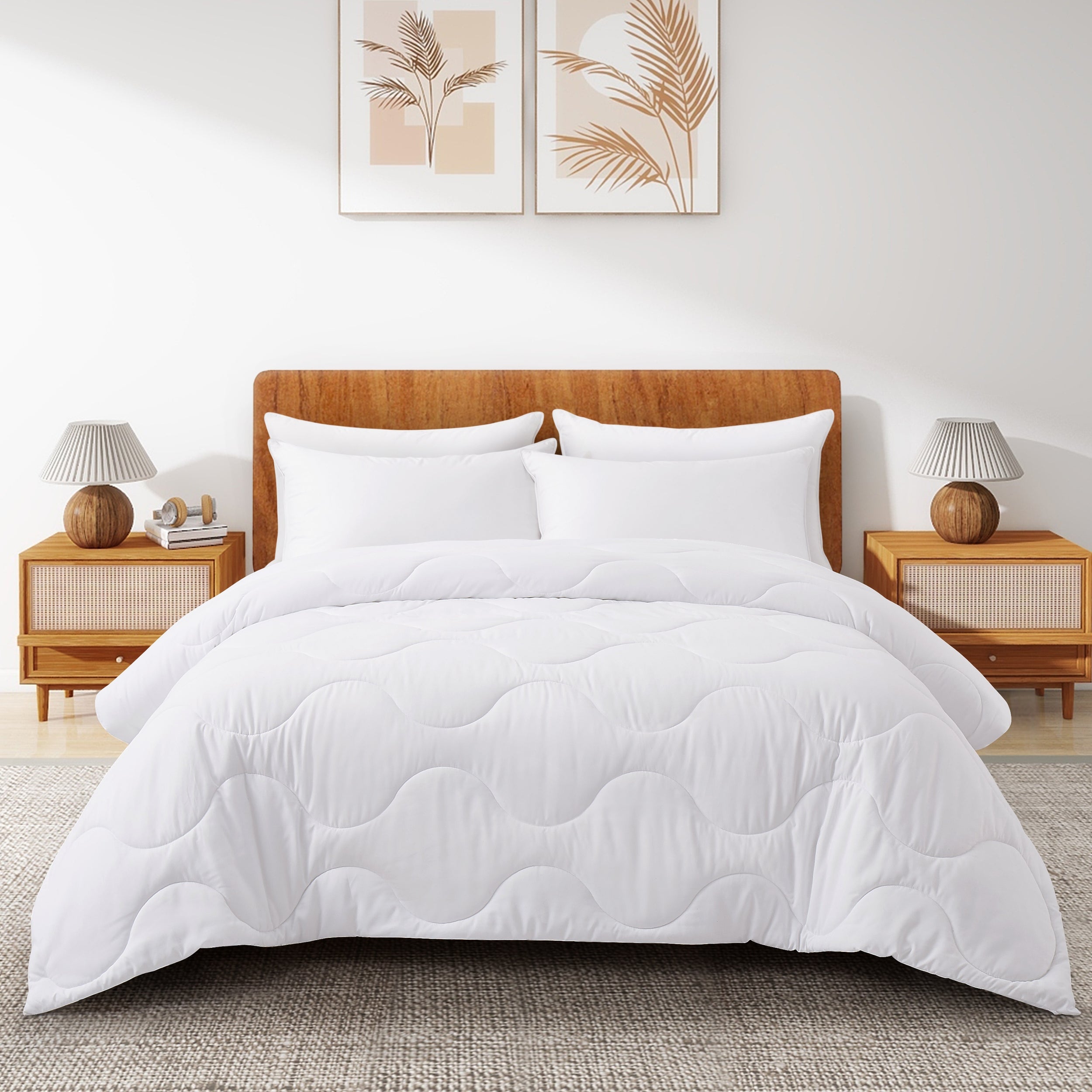 Couette ultradouce toutes saisons  250Gsm remboure polyester rversible lavable en machine 135X200Cm53X79Pouces 160X210Cm63X83Pouces 203X229Cm80X90Pouces 229X229Cm90X90Pouces