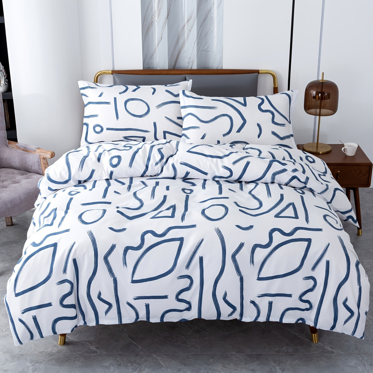 Housse de couette imprime numrique motif dessin artistique 3 pices une housse de couette deux taies doreiller sans insert jumeau double queen king fermeture clair style moderne chambre nouvelle anne nouvel an chinois saintvalentin ft