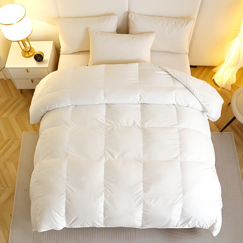 Couette 1 pice 30  duvet de canard et 70  plume de canard  Douce et confortable certifie OEKOTEX lavable en machine parfaite pour le camping et lusage domestique grisblanc