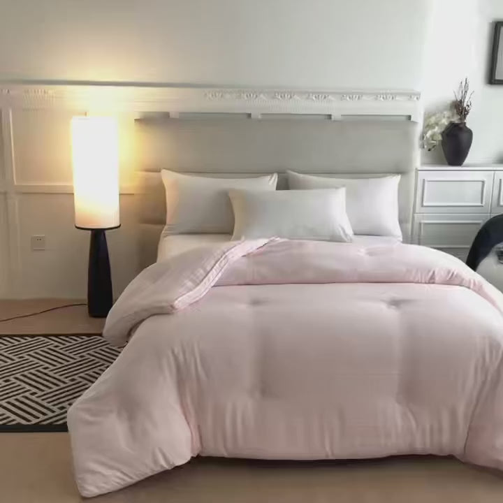 Nouvelle Couette et Parure de Couette Jacquard Pur Coton Motif Soja pour HiverPrintempsAutomne Douce et Douce pour la Peau vacuant lHumidit et Respirante
