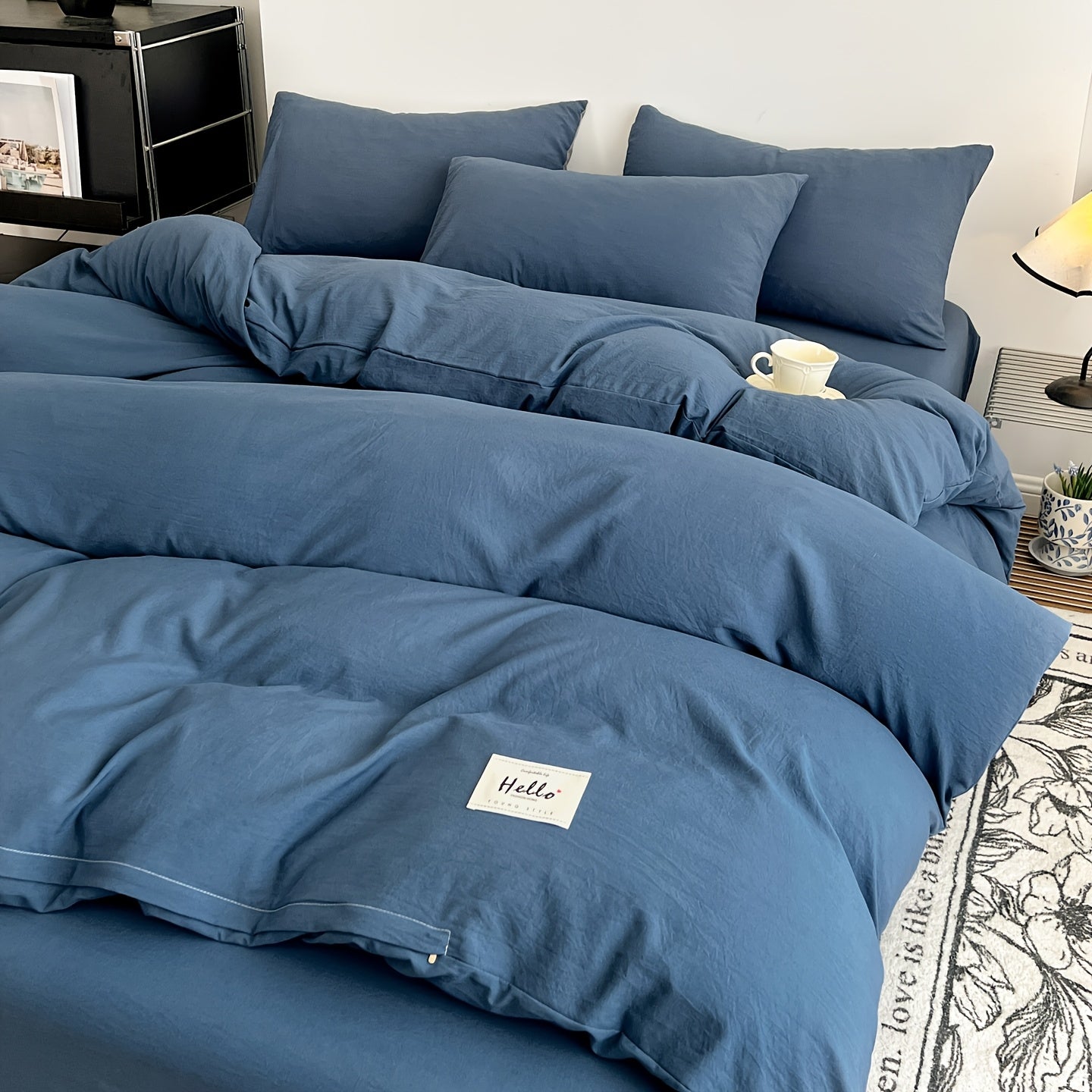 Parure de lit dt 3 pices comprenant 1 housse de couette sans rembourrage et 2 taies doreiller sans rembourrage une combinaison de housses de couette en duvet sans me doreiller vacuant lhumidit douce et respirante confortable et respirante