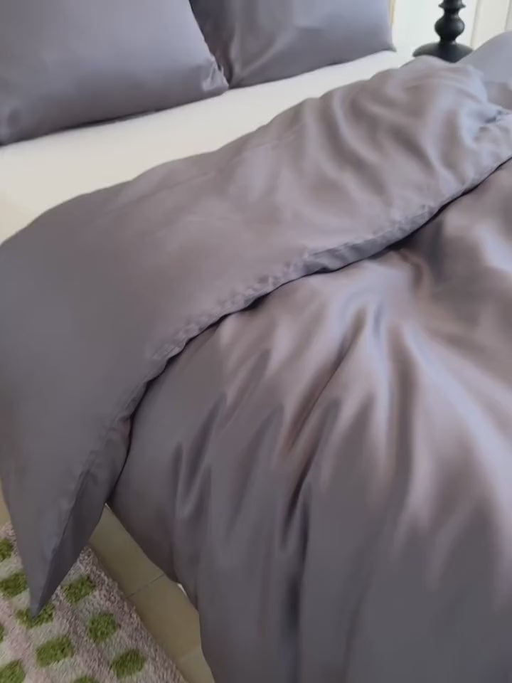Ensemble de housse de couette 4 pices en tissu rayonne Tencel uni des annes 60  2 housse de couette et 2 taies doreiller rafrachissant et respirant doux et agrable pour la peau literie facile de qualit suprieure convient pour lt taille all
