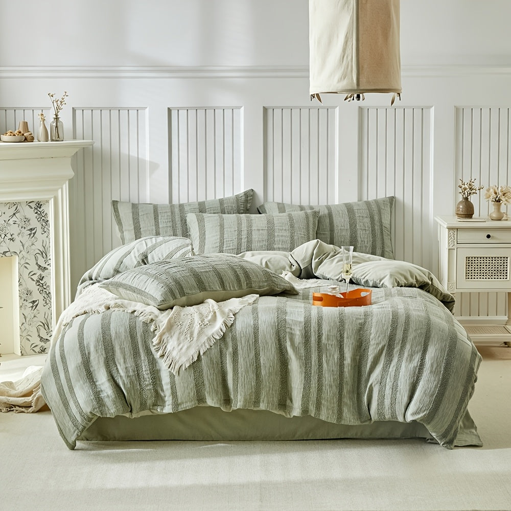 Parure de Housse de Couette Capitonne Texture Nuage Minimaliste et Moderne 23 pices 1 Housse de Couette  12 Taies dOreiller Sans Couette ni Rembourrage dOreiller Linge de Lit Doux et Esthtique Toutes Saisons Convient pour Chambre Chambre d
