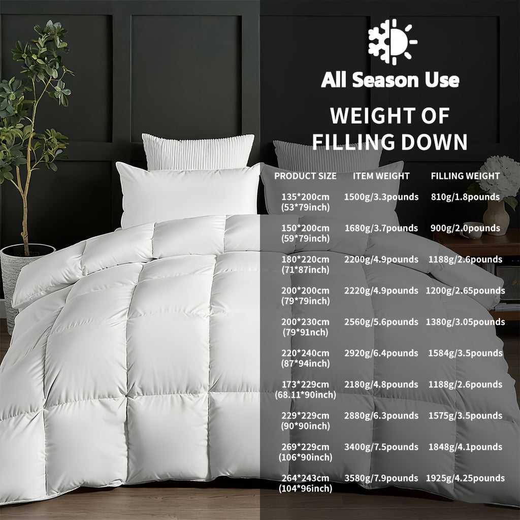 Luxueuse literie dhtel Couette et Edredon en Duvet dOie Doux et Luxueux Toutes Saisons Blanc et Gris  Literie dHtel Luxueuse Moelleuse et Chaude