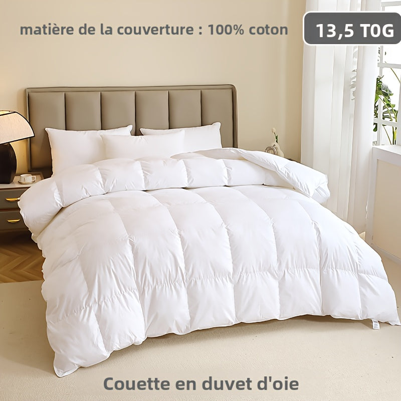 Couette 1 pice Housse 100  coton Remplissage 10  duvet doie Coefficient de chaleur 135 Tog Tailles 135x200200x200220x220220x260 cm Couette dhiver luxueuse et chaude Couette haut de gamme en duvet doie blanc pour htels et usage domestique