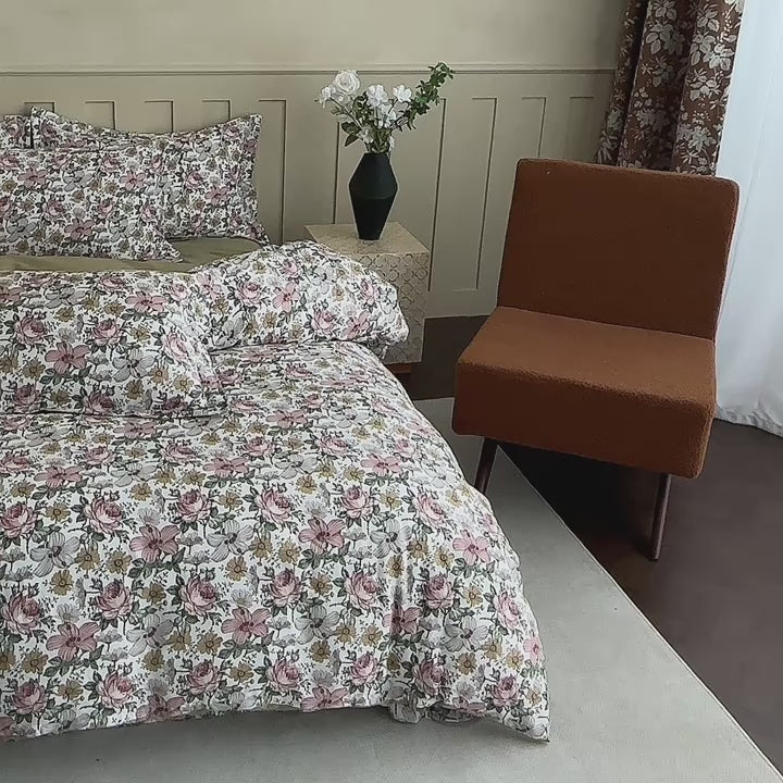 Ensemble de Literie Trois Pices Housse de Couette Imprime Coton Fleuri Douce Confortable et Respirante Adapte  Toutes les Saisons Lavable en Machine Idale pour Chambre Htel Dortoir 1 Housse de CouetteSans Garnissage 2 Taies dOreillerSan